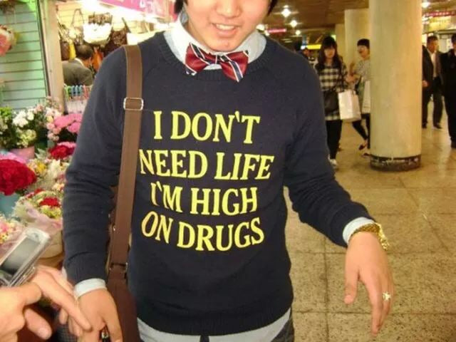 I don't need life I'm high on drugs sweatshirt