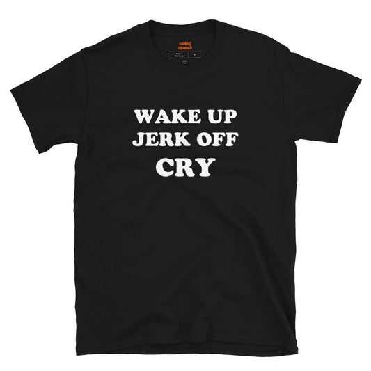 wake up jerk off cry