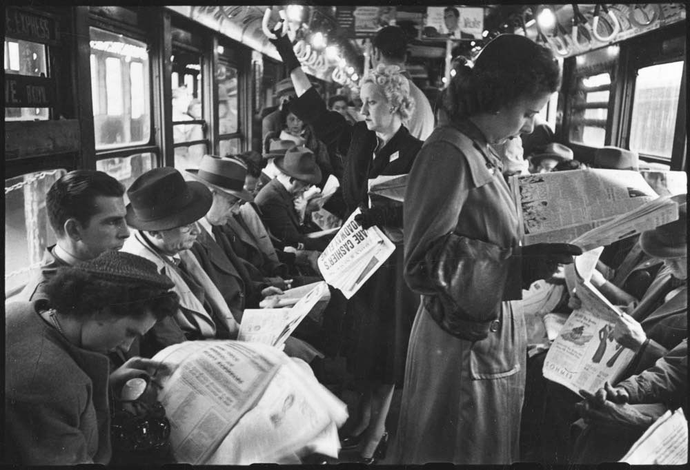 The subway was a much more social place before cell phones